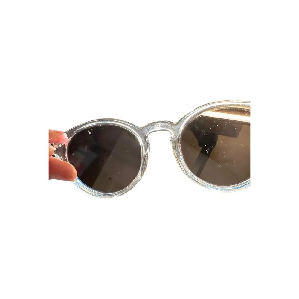 Cat Eye clear plastic blue/grey lenses sunglasses dr576 20d